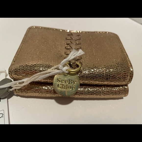 See by Chloe Metallic Gold Wallet (Retail $575) - Picture 6 of 6